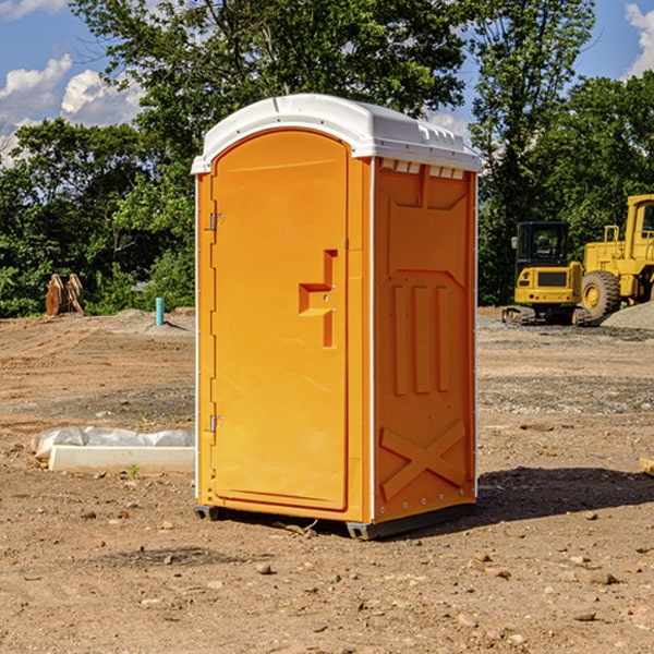 what is the cost difference between standard and deluxe portable toilet rentals in Burritt